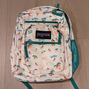 Jansport cream and green fruit Printed Backpack